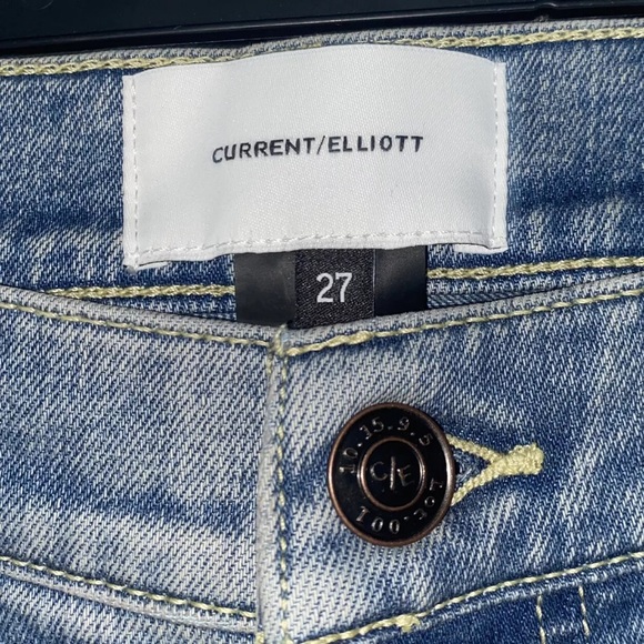 SOLD!!!  Current/Elliott Skinny Jeans Womens Size 27 Designer Blue Denim Cotton - Picture 3 of 7